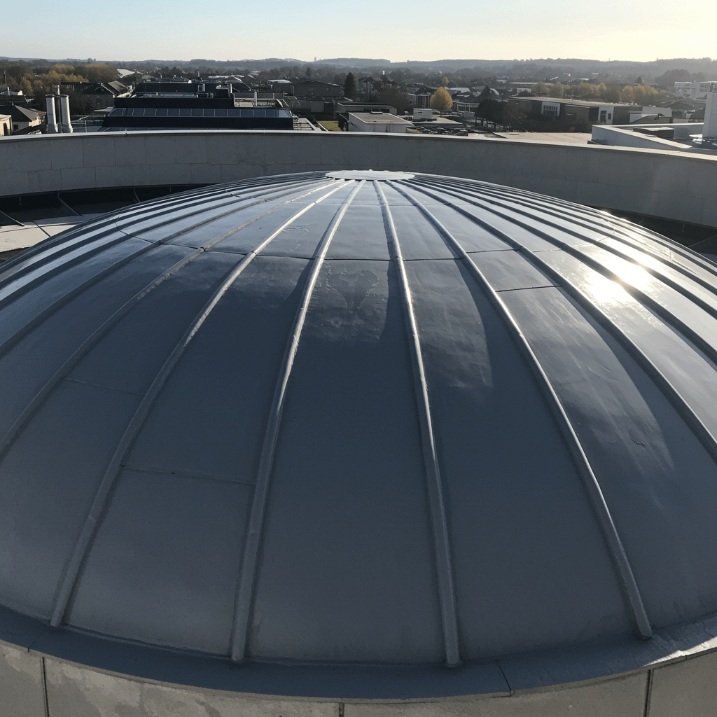 Image of a dome building after being cleaned by Cajun Soft Wash in Baton Rouge Area