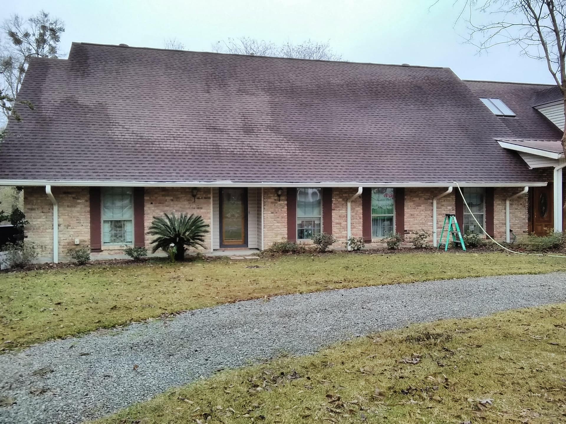 Cajun Soft Wash residential roof cleaning exterior dirt window